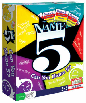 Name 5 Card Game box front