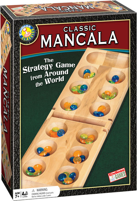 Stone Game Wooden Board, Wooden Mancala Game, Board Game Mancala