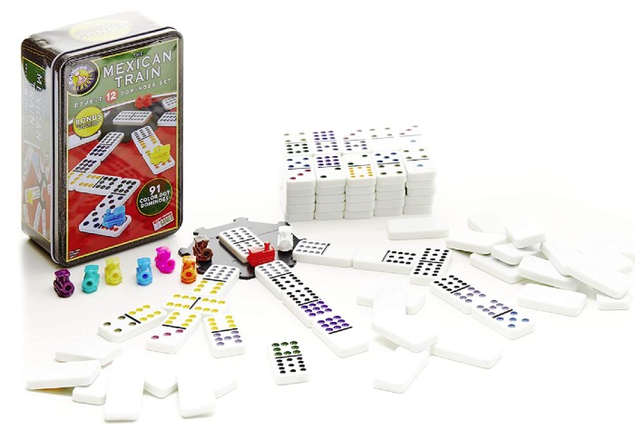 Jeux Classiques Spinmaster  Collection Legacy - Jeu Dominos Train Mexicain  Double 12 > Zinzoecreative